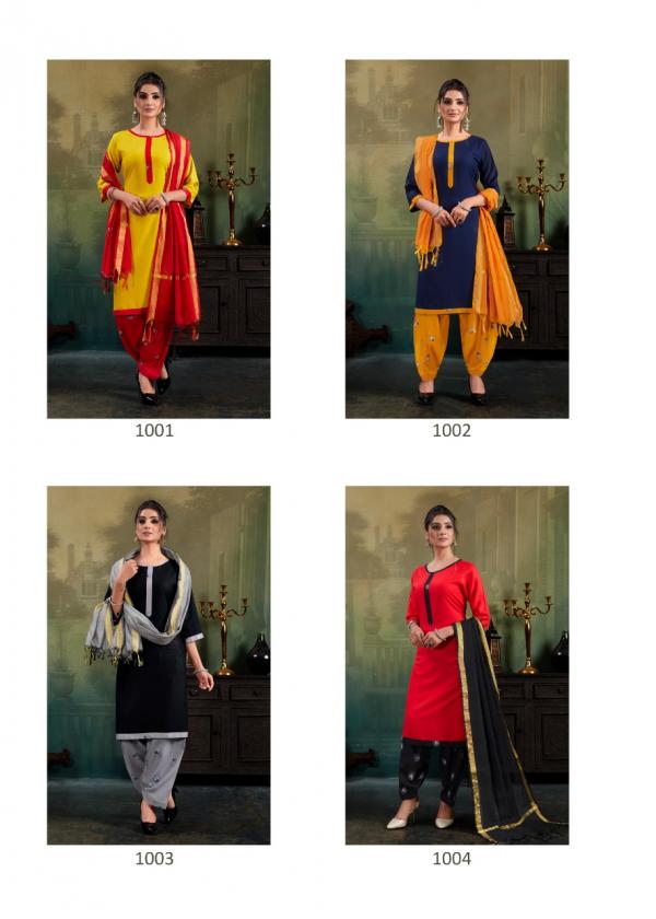 Banwery Soni Kudi-Rayon-Kurti-With-Bottom-And-Dupatta